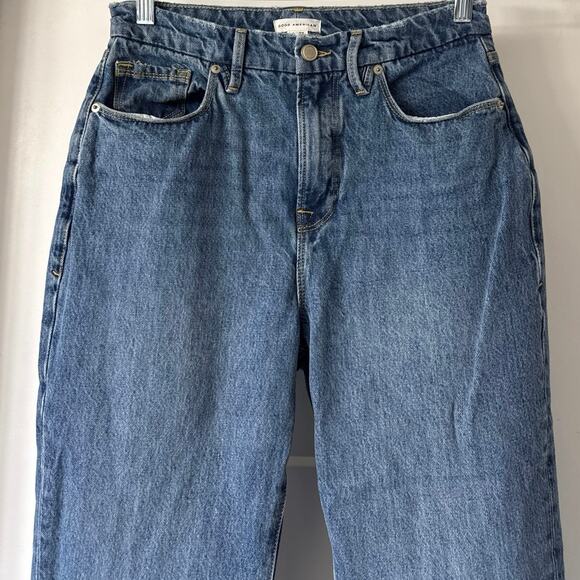 Good American Style GB999TFT Good Boy Jeans 32" Inseam Blue941 Women’s Size 4/27 - Picture 6 of 9